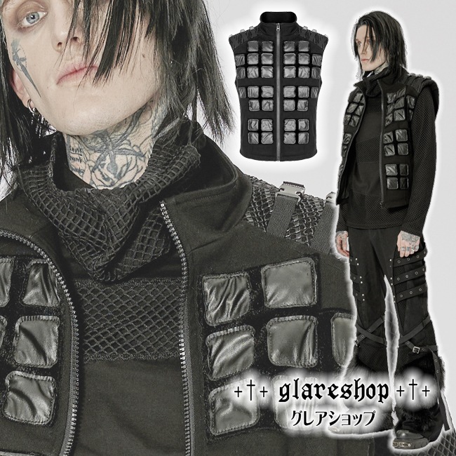 glareshop ���쥢����åס�M.S-M.5XL��KX487-B���������� �����å��ѥ� �ߥ꥿�꡼ ���٥������ �ǥ˥� ���Ǻ� �٥��� �� ��� | �������� �����å� �ѥ� ���å� �ե��å���� ��������ѥ� �������奢��� V�� �⡼�ɷ� �����ץ� ���ơ��� ���� �� [PUNK RAVE]
