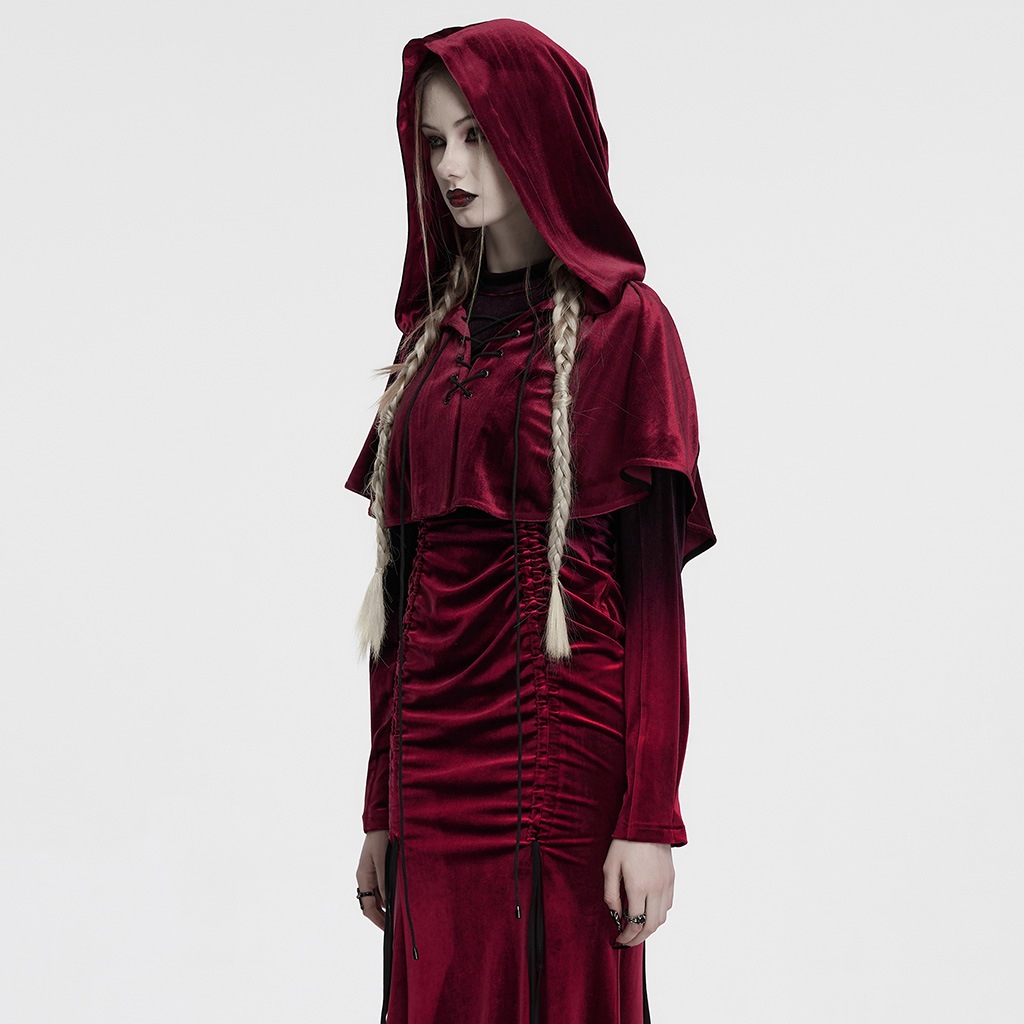 glareshop ���쥢����åס�F��JX994-R�������å��ե����ܡ����դ� �٥�٥å� �ա����դ��ޥ�� ���硼�Ⱦ� �ݥ���� �� ��å� ��ǥ����� | ��� | �ǲİ��� ����� �������奢��� ����Ū ���� �� [PUNK RAVE] Lost elf cloak