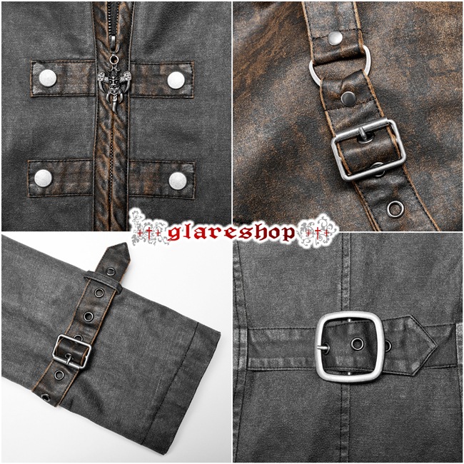 glareshop ���쥢����åס�M.S-M.5XL��JX815-GY����������ѥ� ������ �ߥɥ�� �����ܡ����������쥤�䡼���� ���졼�ߥ֥饦�� ��� | ���� �������奢��� V�� �⡼�ɷ� �����ץ� ���ơ��� ���� �� [PUNK RAVE] Post-apocalyptic style jacket