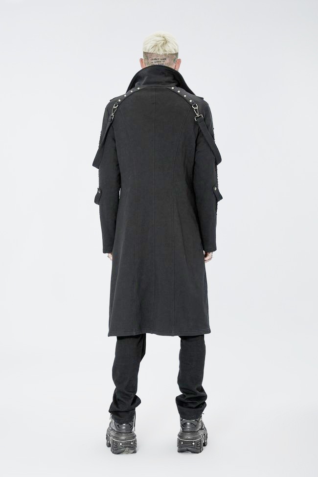 glareshop ���쥢����åס�M.S-M.5XL��JX818-B�������å��ѥ󥯥� ������ �ߥɥ�� �����ȥ꡼�ϥ����顼 �˥å� �� �֥�å� ��� | ��������ѥ� �������奢��� V�� �⡼�ɷ� �����ץ� ���ơ��� ���� �� [PUNK RAVE] Punl knitted long coat