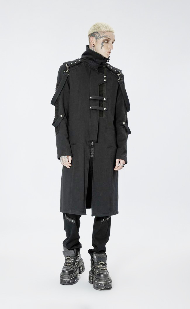 glareshop ���쥢����åס�M.S-M.5XL��JX818-B�������å��ѥ󥯥� ������ �ߥɥ�� �����ȥ꡼�ϥ����顼 �˥å� �� �֥�å� ��� | ��������ѥ� �������奢��� V�� �⡼�ɷ� �����ץ� ���ơ��� ���� �� [PUNK RAVE] Punl knitted long coat