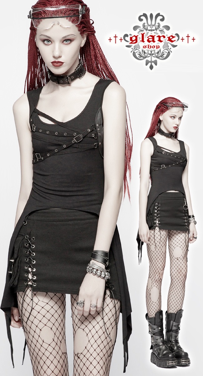 glareshop 쥢åסS/L/2XLKX204-B ⡼ɷ 󥯥ȥå ߥɥ ̤SF᡼ ѥ ˥å 󥯥ȥå  ֥å ǥ |  奢 V ⡼ɷ ץ ơ   [PUNK RAVE] Daily Punk T-Shirt