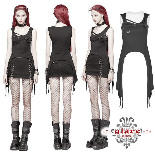 glareshop 쥢åסS/L/2XLKX204-B ⡼ɷ 󥯥ȥå ߥɥ ̤SF᡼ ѥ ˥å 󥯥ȥå  ֥å ǥ |  奢 V ⡼ɷ ץ ơ   [PUNK RAVE] Daily Punk T-Shirt