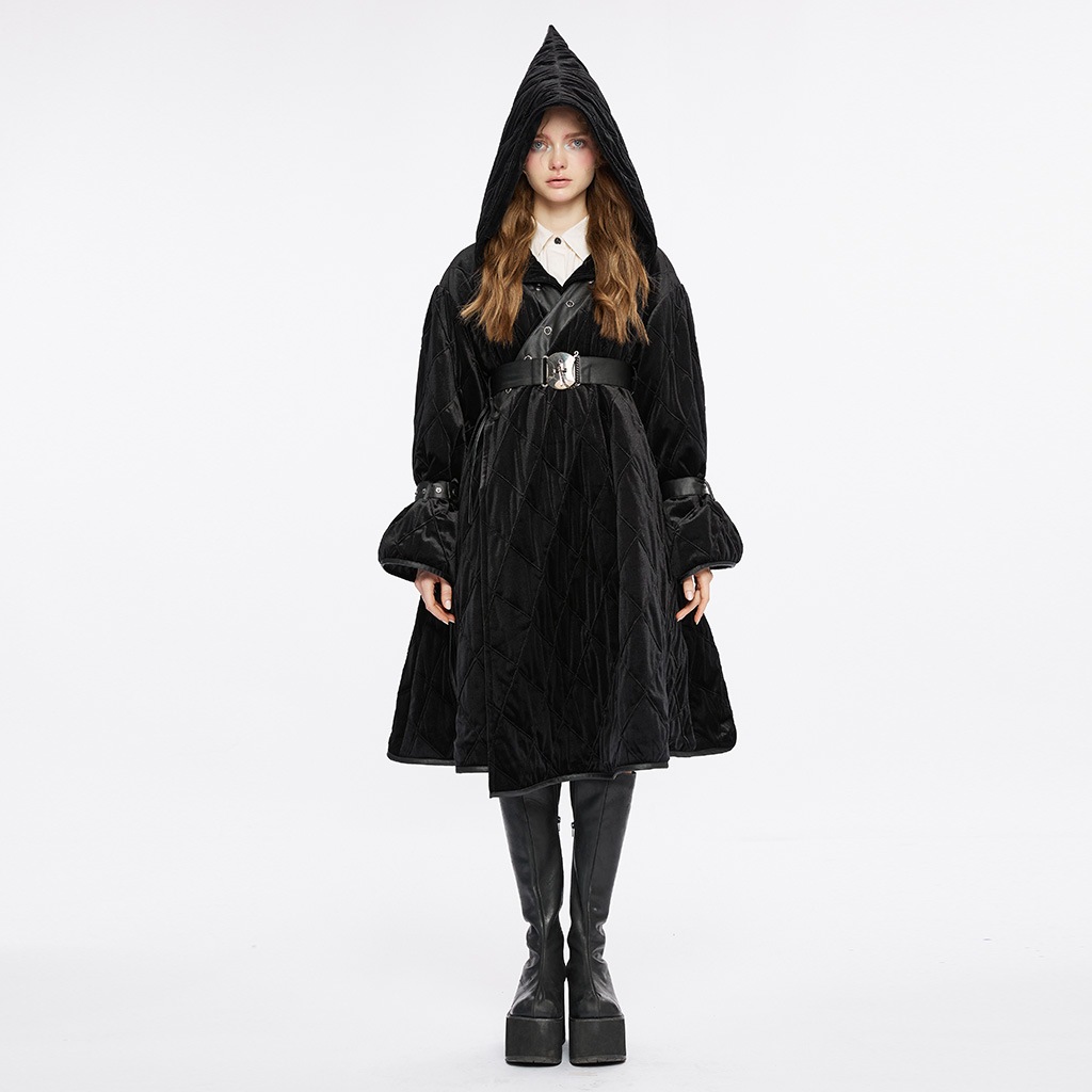 glareshop 쥢åסFJX885-B2Wayադ٥٥åȥץ꡼ĥåȥ󥳡  ǥ |  å 奢 V ⡼ɷ   [PUNK RAVE] Gothic Winter Warm Hooded Jacket with Detachable Belt