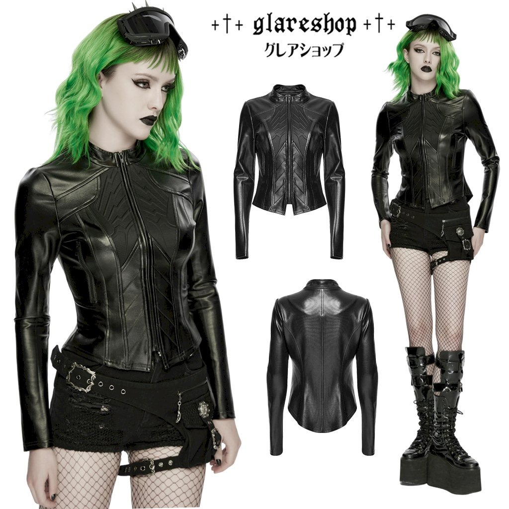 ������ڤ��glareshop ���쥢����åס�XS-4XL��JXA045-B�������С��ѥ� �����ե��å� PU�쥶�����㥱�å� �饤������ �� �֥�å� ��ǥ����� | �������奢��� V�� �⡼�ɷ� �����ץ� ���ơ��� ���� �� [PUNK RAVE] Cyberpunk Slim Fit PU Leather Jacket