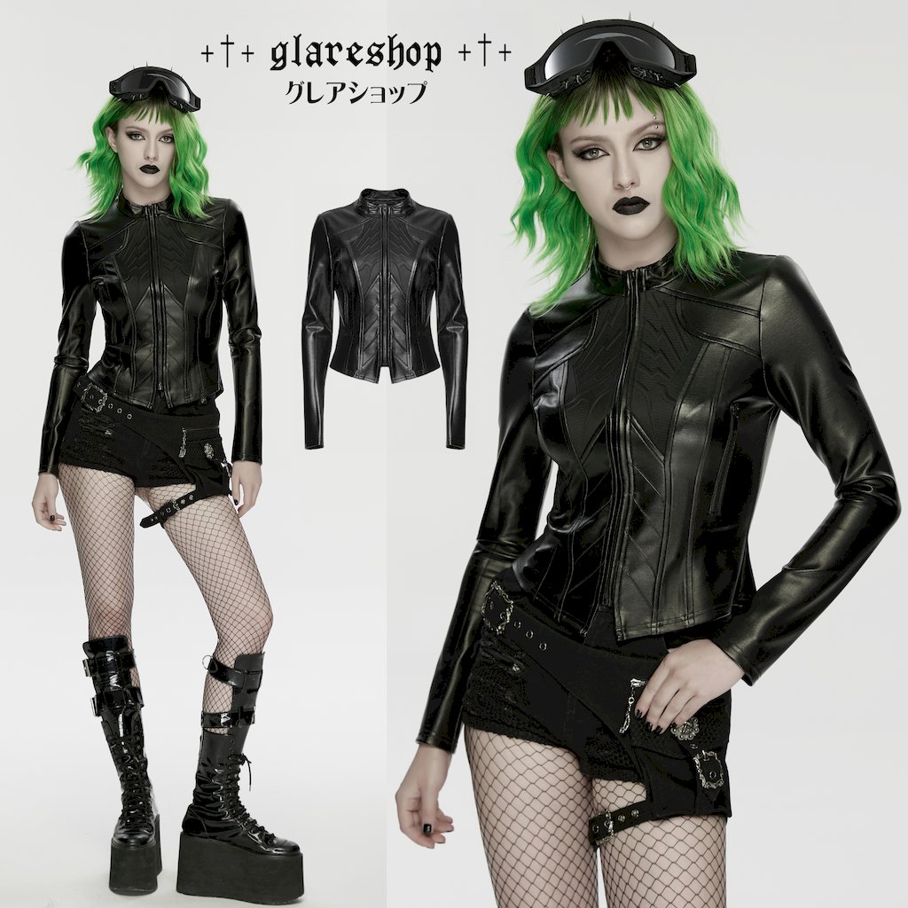 ������ڤ��glareshop ���쥢����åס�XS-4XL��JXA045-B�������С��ѥ� �����ե��å� PU�쥶�����㥱�å� �饤������ �� �֥�å� ��ǥ����� | �������奢��� V�� �⡼�ɷ� �����ץ� ���ơ��� ���� �� [PUNK RAVE] Cyberpunk Slim Fit PU Leather Jacket