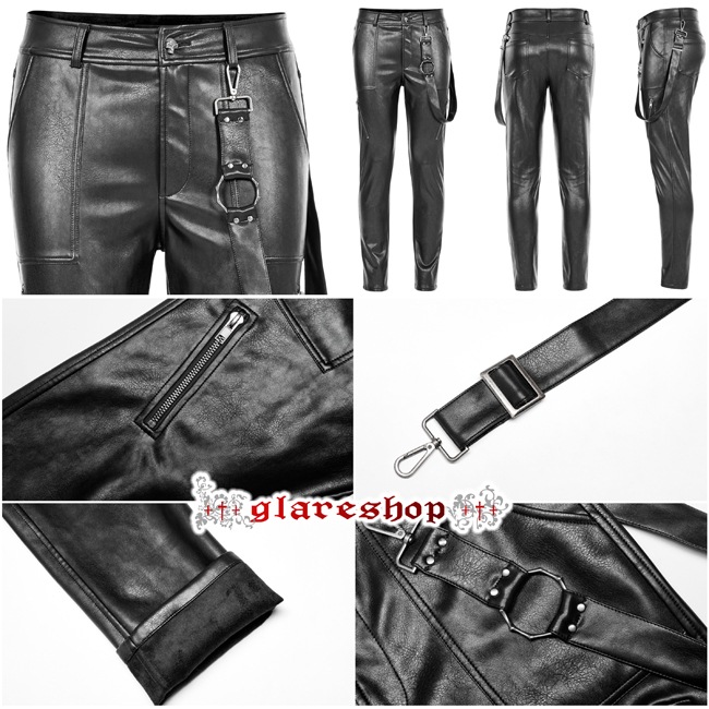 glareshop ���쥢����åס�M.S-M.5XL��PX593-B�������å��ѥ� �٥���դ��ե��å��쥶�����󥰥��ȥ졼�ȥѥ�� ΢���� �� ��� | ��������ѥ� �������奢��� V�� �⡼�ɷ� �����ץ� ���ơ��� ���� �� [PUNK RAVE] Punk PU Leather Fitted Long Pants