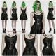 glareshop ���쥢����åס�S/L/2XL��KX708-WA�������С��ѥ󥯥������ѥƥ�ȥ쥶�����륻�åȥ������ȥХ��  �� �֥�å� ��ǥ����� | �������奢��� V�� ���ơ��� ���� [PUNK RAVE] Cyberpunk Gloss Patent Leather Corset Waistband