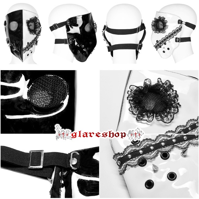 ���̥ޥ��� | glareshop ���쥢����åס�F��Za041-W���������� ���꡼�� ����ѥ���ȴ�� �ѥƥ�ȥ쥶�� ���� �ޥ��� ������ ��ǥ�����/��� | �������奢��� V�� �⡼�ɷ� �����ץ� ���ơ��� ���� �� [PUNK RAVE] Dark Lolita mask