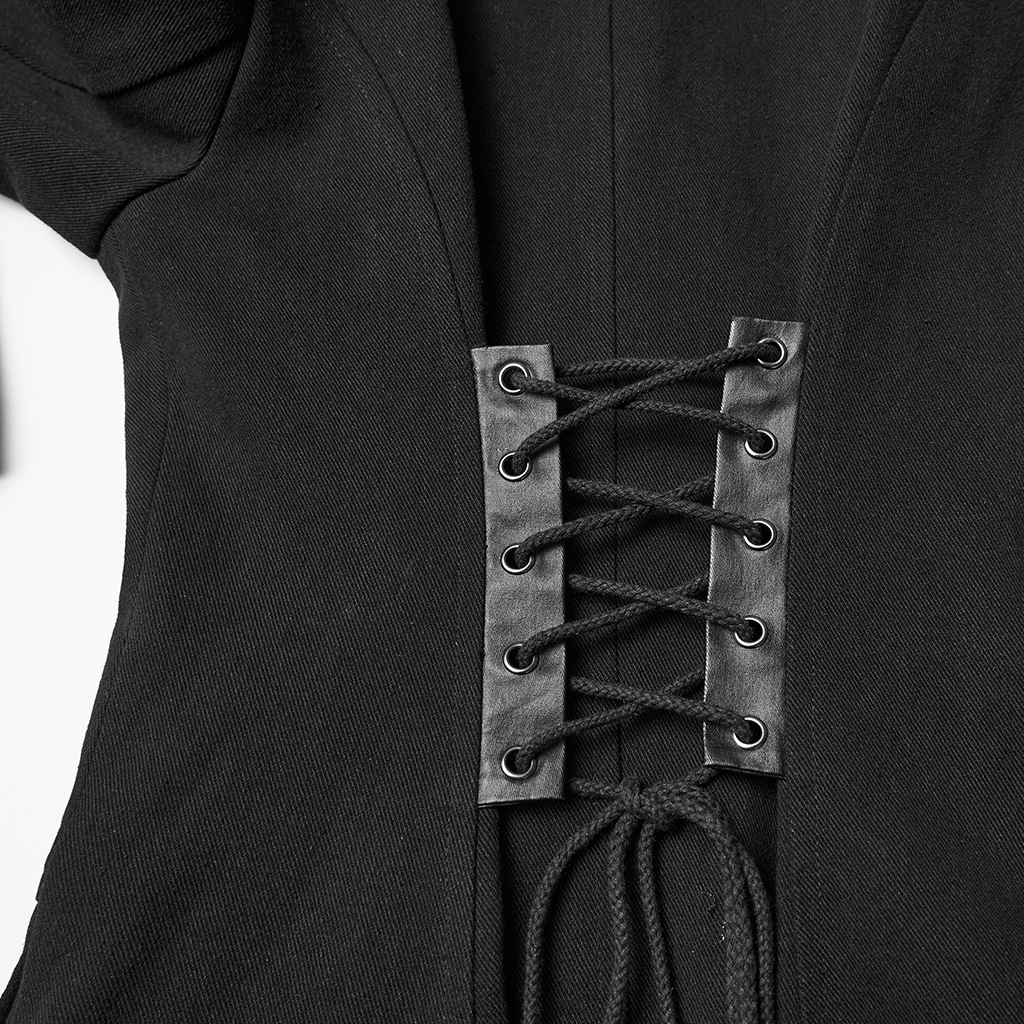 glareshop ���쥢����åס�XS-4XL��JXA013-B���ѥ󥯥��֥른�åѡ�������ȥ󥳡��� �� �֥�å� ��ǥ����� | ����� �������奢��� �⡼�ɷ� [PUNK RAVE] Punk Double-Zipper Skeleton Coat