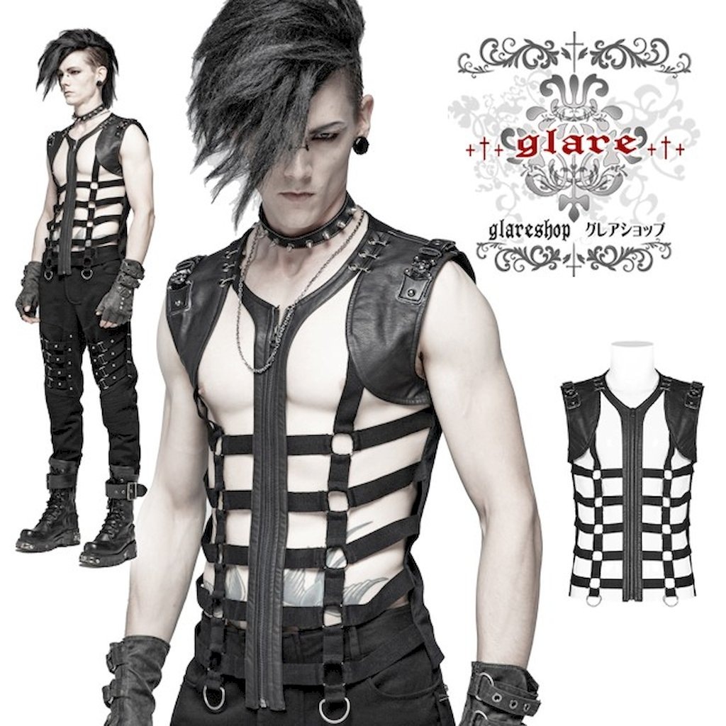 glareshop ���쥢����åס�M.S-M.5XL��KX286-B���������� �ѥ� �ե��å��쥶�����Ǻ� ����Ū ��� �٥��� �� ��� | ��������ѥ� �������奢��� V�� �⡼�ɷ� �����ץ� ���ơ��� ���� �� [PUNK RAVE]