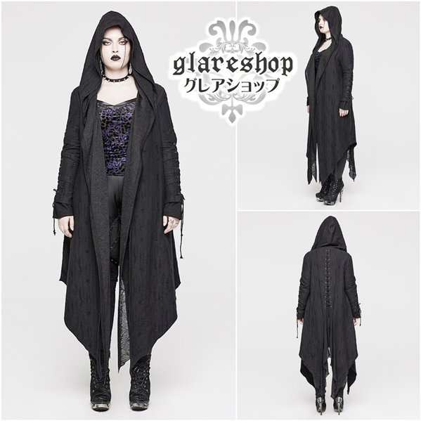 glareshop 쥢åסL-5XLJX852-B+ åѥ쥤䡼󥰥 ադǥ  ǥ | ѥ 奢 V ⡼ɷ ץ ơ   [PUNK RAVE] Goth decadent layered long coat