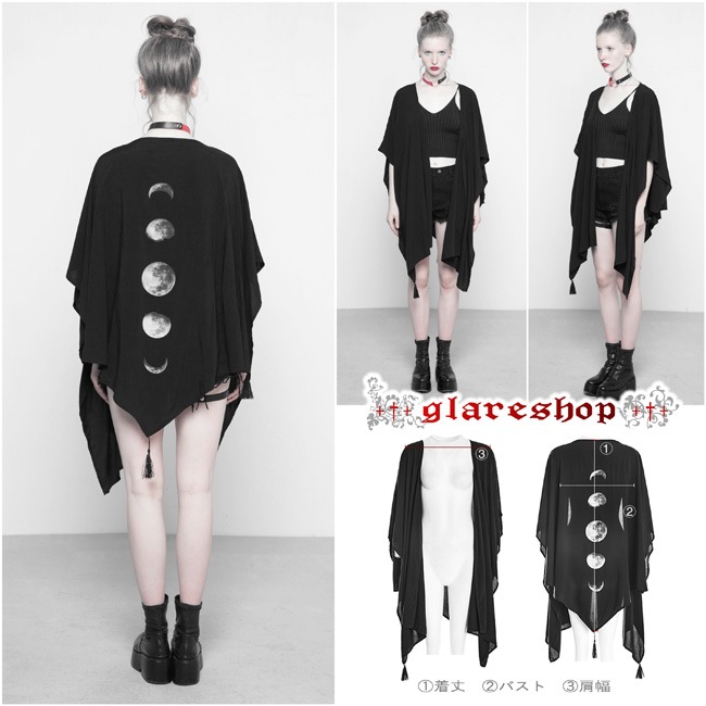 glareshop 쥢åסFJX517-B⡼ɷ 硼 ȡ ࡼեΥץ åȥ  ֥å ǥ |  奢  å եå V   [PUNK RAVE] Printing Concave Shape Multi-use Shawl suntan-proof wear