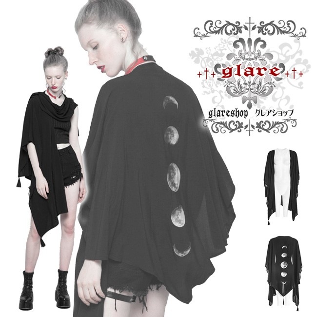 glareshop 쥢åסFJX517-B⡼ɷ 硼 ȡ ࡼեΥץ åȥ  ֥å ǥ |  奢  å եå V   [PUNK RAVE] Printing Concave Shape Multi-use Shawl suntan-proof wear