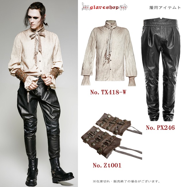 glareshop 쥢åסM.S-M.5XLTX418-Wѥ󥯥᡼ùͥդ ١/եۥ磻  |  եå 奢 V ⡼ɷ ץ ơ   [PUNK RAVE] Steampunk Tie Shirt