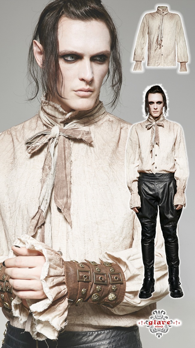 glareshop 쥢åסM.S-M.5XLTX418-Wѥ󥯥᡼ùͥդ ١/եۥ磻  |  եå 奢 V ⡼ɷ ץ ơ   [PUNK RAVE] Steampunk Tie Shirt