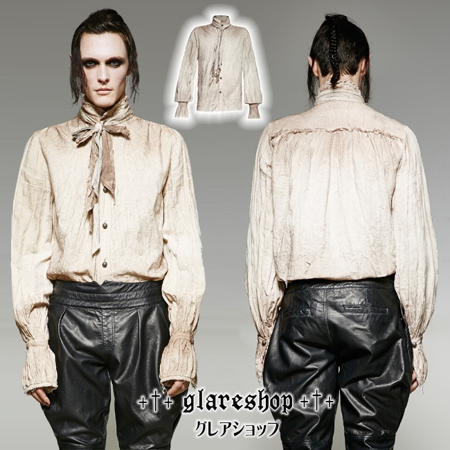 glareshop 쥢åסM.S-M.5XLTX418-Wѥ󥯥᡼ùͥդ ١/եۥ磻  |  եå 奢 V ⡼ɷ ץ ơ   [PUNK RAVE] Steampunk Tie Shirt