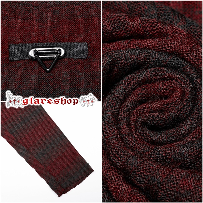 glareshop ���쥢����åס�M.M/M.XL/M.3XL��TXA040-R���ѥ� ����ץ� ���롼�ͥå��ܡ������˥åȥ������� ������ ��� | ��������ѥ� �������奢��� V�� �⡼�ɷ� ���� �� [PUNK RAVE] Punk Loose Stripe Sweater