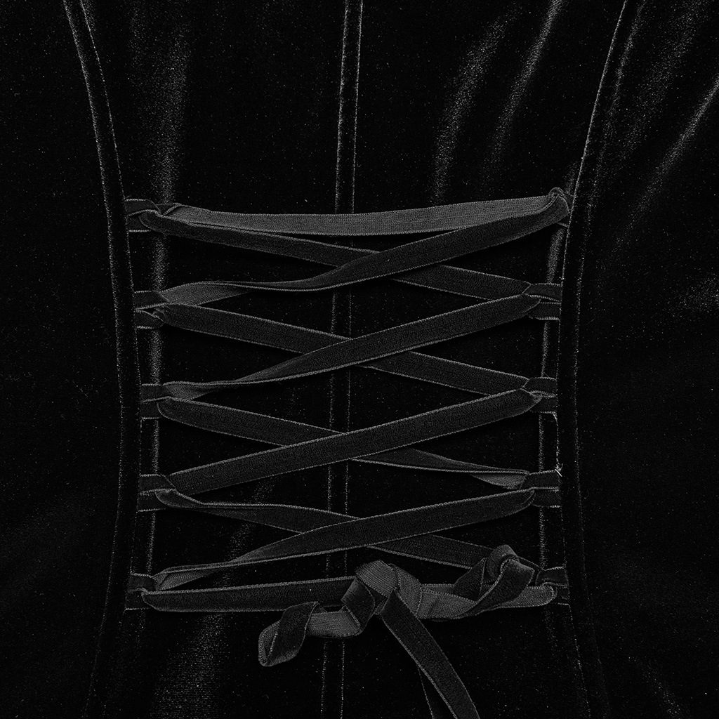 glareshop 쥢åסL-5XLJX855-B+  󥰾 å㥹ʸǥ&졼٥٥å  ֥å ǥ |  奢 V ⡼ɷ ץ ơ   [PUNK RAVE] Goth Gorgeous Velvet Coat