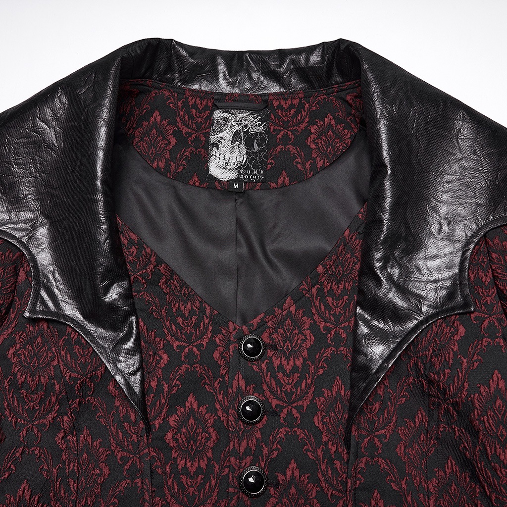 ������ڤ��glareshop ���쥢����åס�M.S-M.5XL��JXA029-R�������å��ѥ쥹���㥫���ɥХåȥ�ڥ륫�顼�ơ��륳���� ���ߥ�å� ��� | �����å� �»� �ե��å���� �������奢��� V�� ���ơ��� ���� [PUNK RAVE] Gothic Palace Jacquard Bat Lapel Collar Tail Coat