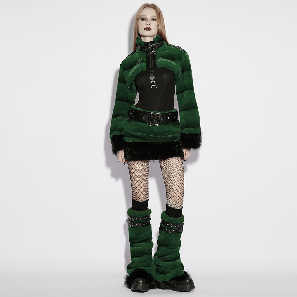 glareshop ���쥢����åס�S/L/2XL��JXA017-N���ѥ󥯥���ȥ饽�եȥե��������� ���硼�Ⱦ� ���ߥ��꡼�� ��ǥ����� | ����� �������奢��� V�� [PUNK RAVE] Punk Ultra-Soft Fur Coat