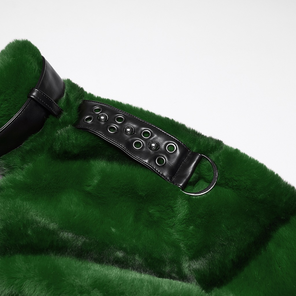 glareshop ���쥢����åס�S/L/2XL��JXA017-N���ѥ󥯥���ȥ饽�եȥե��������� ���硼�Ⱦ� ���ߥ��꡼�� ��ǥ����� | ����� �������奢��� V�� [PUNK RAVE] Punk Ultra-Soft Fur Coat