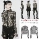 glareshop 쥢åסS/L/2XLTXA091-B ѥ  롼 ط å T  ǥ | 奢 V ⡼ɷ ץ ơ   [PUNK RAVE] Gothic Fashion Grunge Mesh Long Sleeve