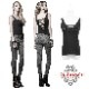 glareshop 쥢åסM/2XLKX077-Bѥ ǲİ ꤢ 󥯥ȥå  ֥å ǥ | å V ɷ ¤ߥ  Ź եå ϥ⡼ɷ  [PUNK RAVE] Gothic Punk Tank topwith Broken-hole