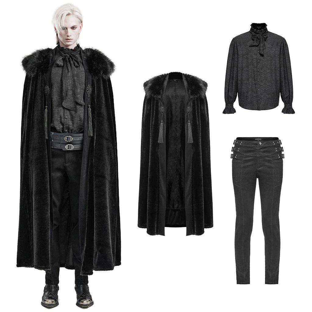 glareshop 쥢åסM.FJX900-Bå ե 󥰾 ơ եåե ޥ  ֥å  |  | 奢 V ⡼ɷ ץ ơ   [PUNK RAVE] Goth Handsome Cloak