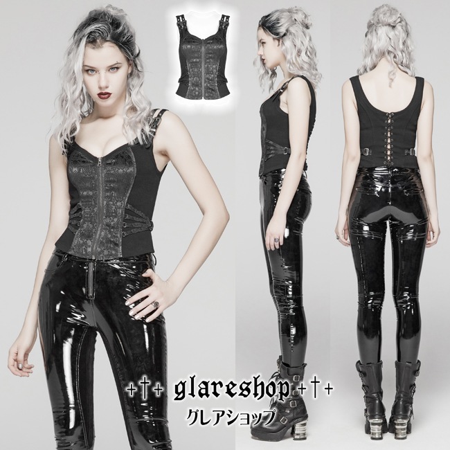 glareshop 쥢åסS/L/2XL/4XLKX311-B 㥬ɥ٥ 硼Ⱦ å ѥ 륻åȥ٥  ֥å ǥ |  奢 V ⡼ɷ ץ ơ   [PUNK RAVE] SteamPunk Jacquard Vest