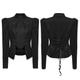 glareshop ���쥢����åס�XS-4XL��JXA022-B����ȥ������å��ɽ����硼�ȥ����륳���� ���硼�Ⱦ� �� �֥�å� ��ǥ����� | ����� �������奢��� V�� �⡼�ɷ� [PUNK RAVE] Retro Gothic Embroidered Short Woolen Coat