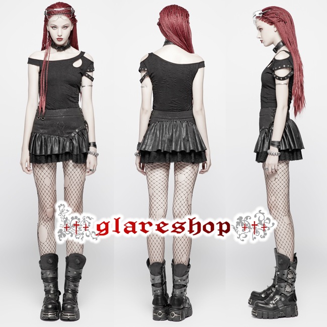 glareshop 쥢åסXS-4XLSX273-B ѥ ߥ˥  ǥ |  å 奢 V ⡼ɷ ץ ơ   [PUNK RAVE] Steampunk Mini skirt