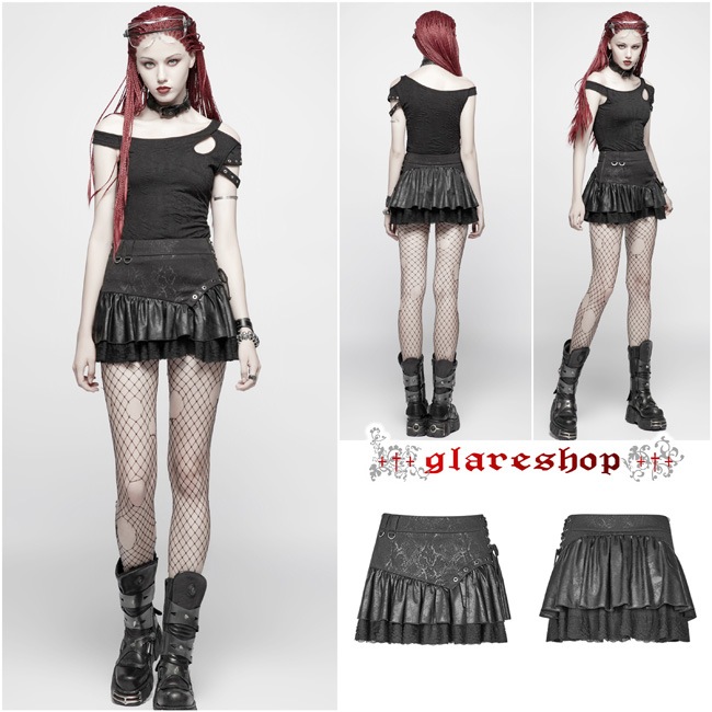 glareshop 쥢åסXS-4XLSX273-B ѥ ߥ˥  ǥ |  å 奢 V ⡼ɷ ץ ơ   [PUNK RAVE] Steampunk Mini skirt