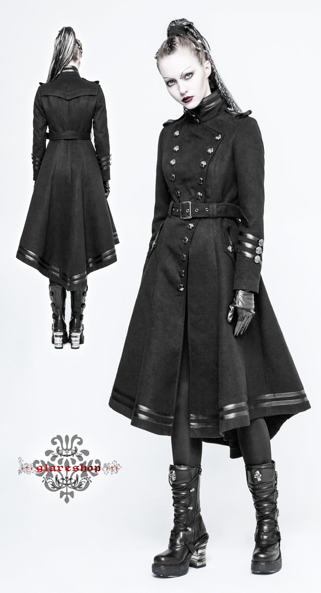 glareshop 쥢åסXS-4XLJX396-Bߥ꥿꡼  󥰾  ʥݥ쥪 ϥͥå եåơ   ֥å ǥ |  Ͻ 奢 V ơ   [PUNK RAVE] Military Uniform Worsted Long Coat
