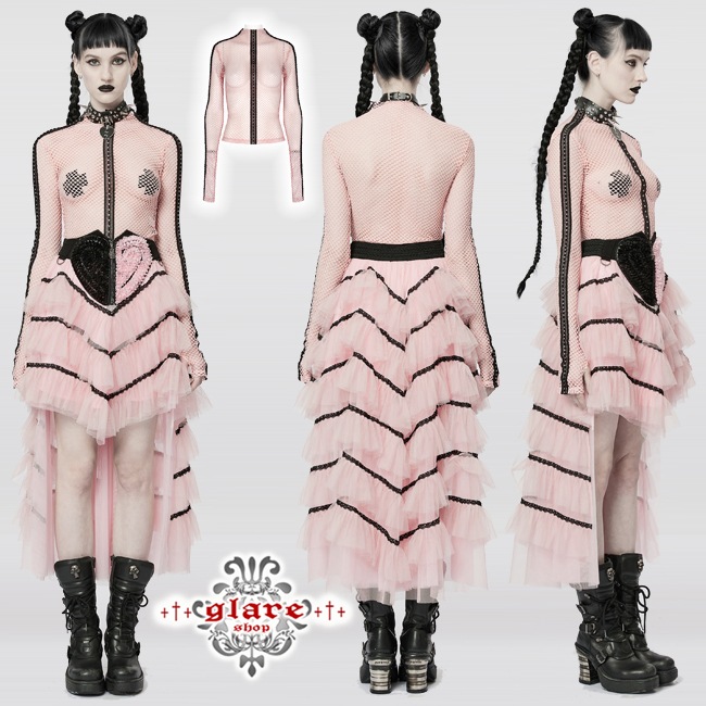 glareshop ���쥢����åס�S/L/2XL��TXA091-P���������� �ѥ� �������� �������롼 �ط� ��å��� T����� �ԥ� ��ǥ����� | �������奢��� V�� �⡼�ɷ� �����ץ� ���ơ��� ���� �� [PUNK RAVE] Gothic Fashion Grunge Mesh Long Sleeve