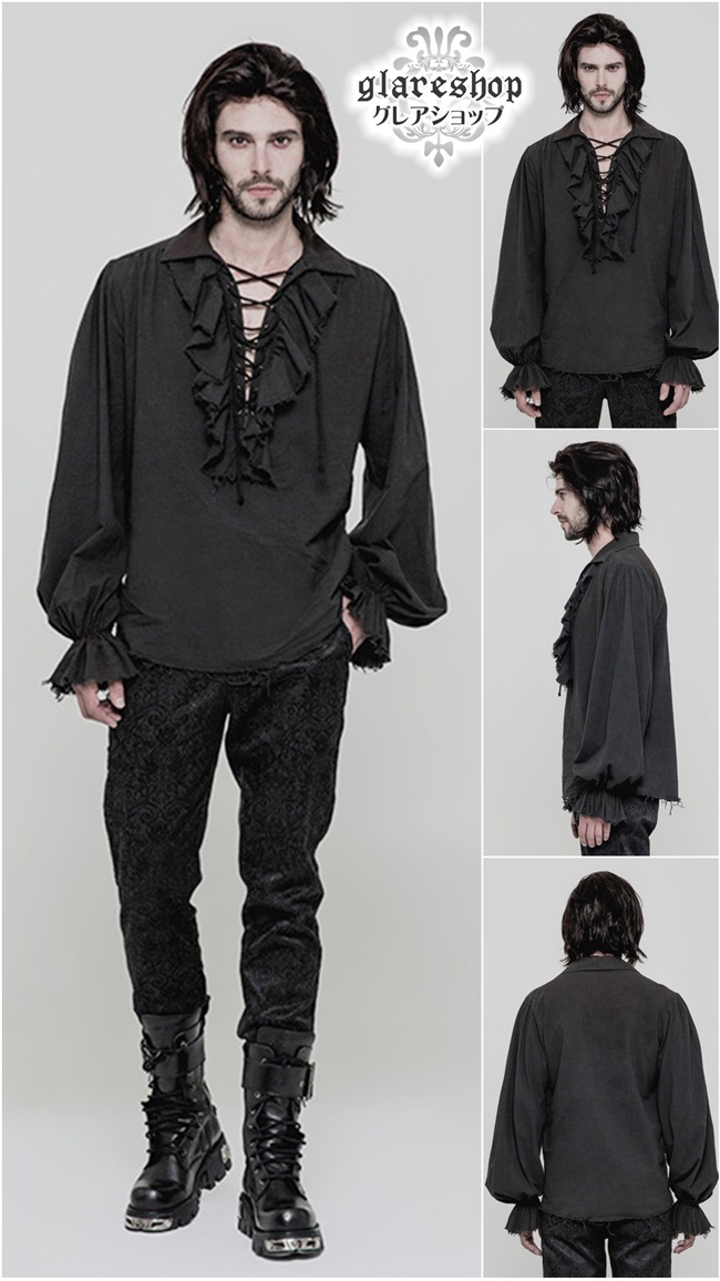 glareshop ���쥢����åס�M.M/M.XL/M.3XL��TX584-B���������� �������� �ѥ� ������ơ��� �ե�� �ѥ��졼�ĥ֥饦�� �� ��� | �������奢��� V�� �⡼�ɷ� �����ץ� ���ơ��� ���� �� [PUNK RAVE] Iovry Steampunk Long Sleeve Shirt