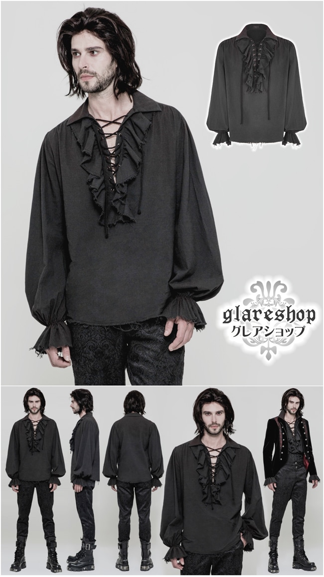 glareshop ���쥢����åס�M.M/M.XL/M.3XL��TX584-B���������� �������� �ѥ� ������ơ��� �ե�� �ѥ��졼�ĥ֥饦�� �� ��� | �������奢��� V�� �⡼�ɷ� �����ץ� ���ơ��� ���� �� [PUNK RAVE] Iovry Steampunk Long Sleeve Shirt