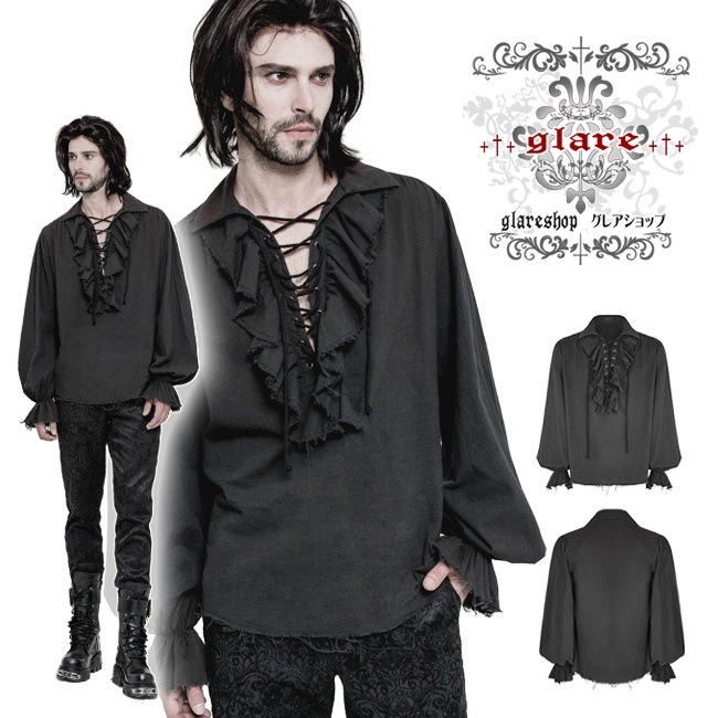 glareshop ���쥢����åס�M.M/M.XL/M.3XL��TX584-B���������� �������� �ѥ� ������ơ��� �ե�� �ѥ��졼�ĥ֥饦�� �� ��� | �������奢��� V�� �⡼�ɷ� �����ץ� ���ơ��� ���� �� [PUNK RAVE] Iovry Steampunk Long Sleeve Shirt