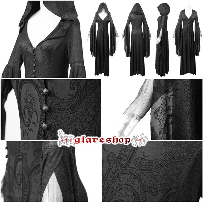 glareshop 쥢åסS/L/2XLJX198-Bå ǥ 󥰾 ադ  ֥å ǥ |  | եå ϥ  奢 V ץ ơ   [PUNK RAVE] Gothic High Priestess Hooded Coat