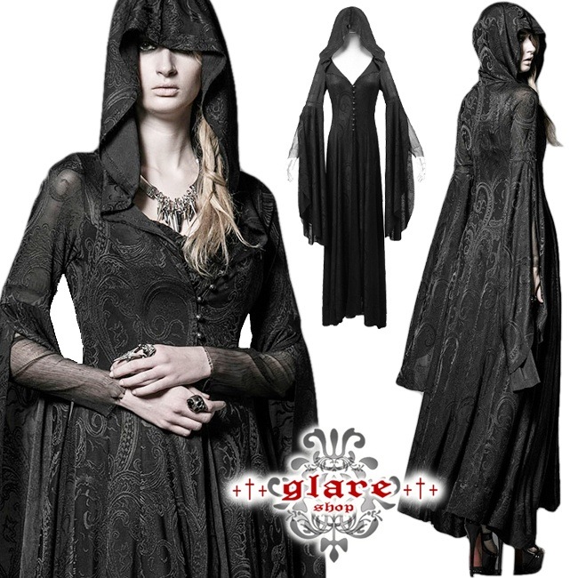 glareshop 쥢åסS/L/2XLJX198-Bå ǥ 󥰾 ադ  ֥å ǥ |  | եå ϥ  奢 V ץ ơ   [PUNK RAVE] Gothic High Priestess Hooded Coat