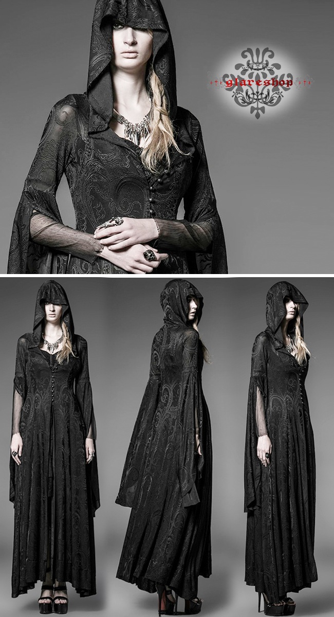 glareshop 쥢åסS/L/2XLJX198-Bå ǥ 󥰾 ադ  ֥å ǥ |  | եå ϥ  奢 V ץ ơ   [PUNK RAVE] Gothic High Priestess Hooded Coat