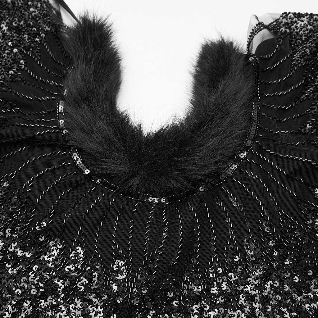 ������ڤ��glareshop ���쥢����åס�M/2XL��JXA023-B�������å����ѥ󥳡���ե��������硼�� �� ��ǥ����� | ����� �������奢��� �⡼�ɷ� ����� [PUNK RAVE] Gothic Sequined Feather Shawl