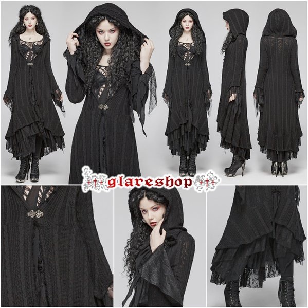 glareshop 쥢åסS/L/2XLJX556-B ǥ 󥰾  ơ륫å  ֥å ǥ |  å 奢 V ⡼ɷ ץ ơ   [PUNK RAVE] Gothic Woolen Cardigan