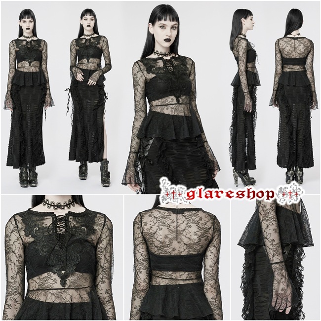 ������ڤ��glareshop ���쥢����åס�S/L/2XL��TXA084-B�������å� ���쥬��� �졼�����å� �ե쥢µ �������롼 �ɽ� ���åȥ��� �� ��ǥ����� | �������奢��� V�� �⡼�ɷ� ���ơ��� ���� �� [PUNK RAVE] Gothic light lace T-shirt