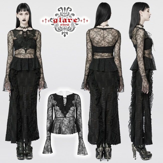 ������ڤ��glareshop ���쥢����åס�S/L/2XL��TXA084-B�������å� ���쥬��� �졼�����å� �ե쥢µ �������롼 �ɽ� ���åȥ��� �� ��ǥ����� | �������奢��� V�� �⡼�ɷ� ���ơ��� ���� �� [PUNK RAVE] Gothic light lace T-shirt