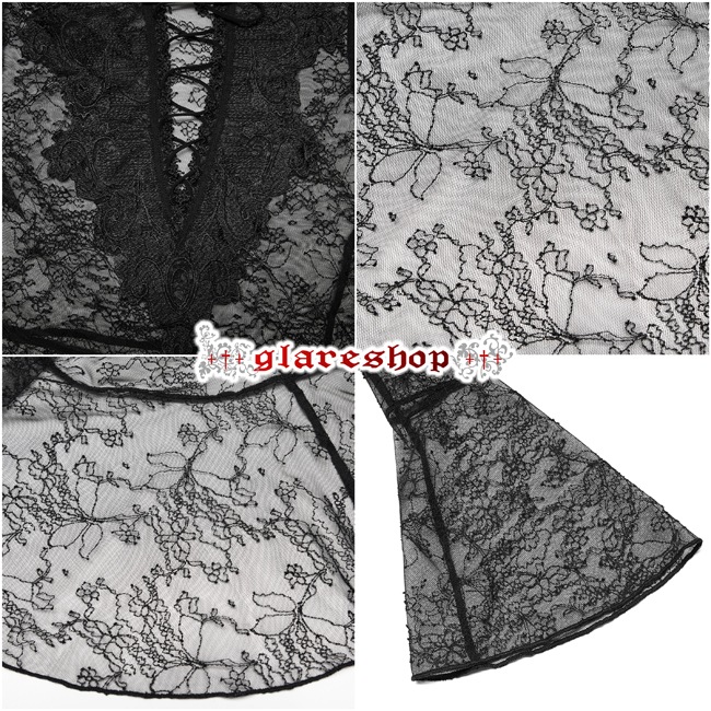 ������ڤ��glareshop ���쥢����åס�S/L/2XL��TXA084-B�������å� ���쥬��� �졼�����å� �ե쥢µ �������롼 �ɽ� ���åȥ��� �� ��ǥ����� | �������奢��� V�� �⡼�ɷ� ���ơ��� ���� �� [PUNK RAVE] Gothic light lace T-shirt