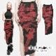 glareshop 쥢åסXS-4XLSX491-R å㥤񤭥󥯥ץȥ   ǥ | 奢 V ⡼ɷ ץ ơ   [PUNK RAVE] Gothic Punk Handwritten Ink Print Asymmetric Long Skirt
