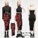 glareshop 쥢åסXS-4XLSX491-R å㥤񤭥󥯥ץȥ   ǥ | 奢 V ⡼ɷ ץ ơ   [PUNK RAVE] Gothic Punk Handwritten Ink Print Asymmetric Long Skirt