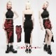 glareshop 쥢åסXS-4XLSX491-R å㥤񤭥󥯥ץȥ   ǥ | 奢 V ⡼ɷ ץ ơ   [PUNK RAVE] Gothic Punk Handwritten Ink Print Asymmetric Long Skirt