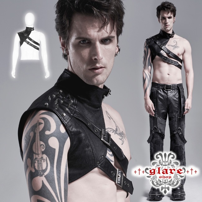 glareshop ���쥢����åס�M.S-M.5XL��TX892-B���ѥ� ���� PU�쥶���������������ޡ� ��󥢡��� �����С��ѥ� �� ��� | ��������ѥ� �������奢��� V�� �⡼�ɷ� �����ץ� ���ơ��� ���� �� [PUNK RAVE] Punk PU Leather Shoulder Armor